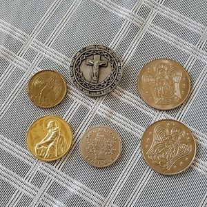 Religious Prayer Medallions Tokens- 6